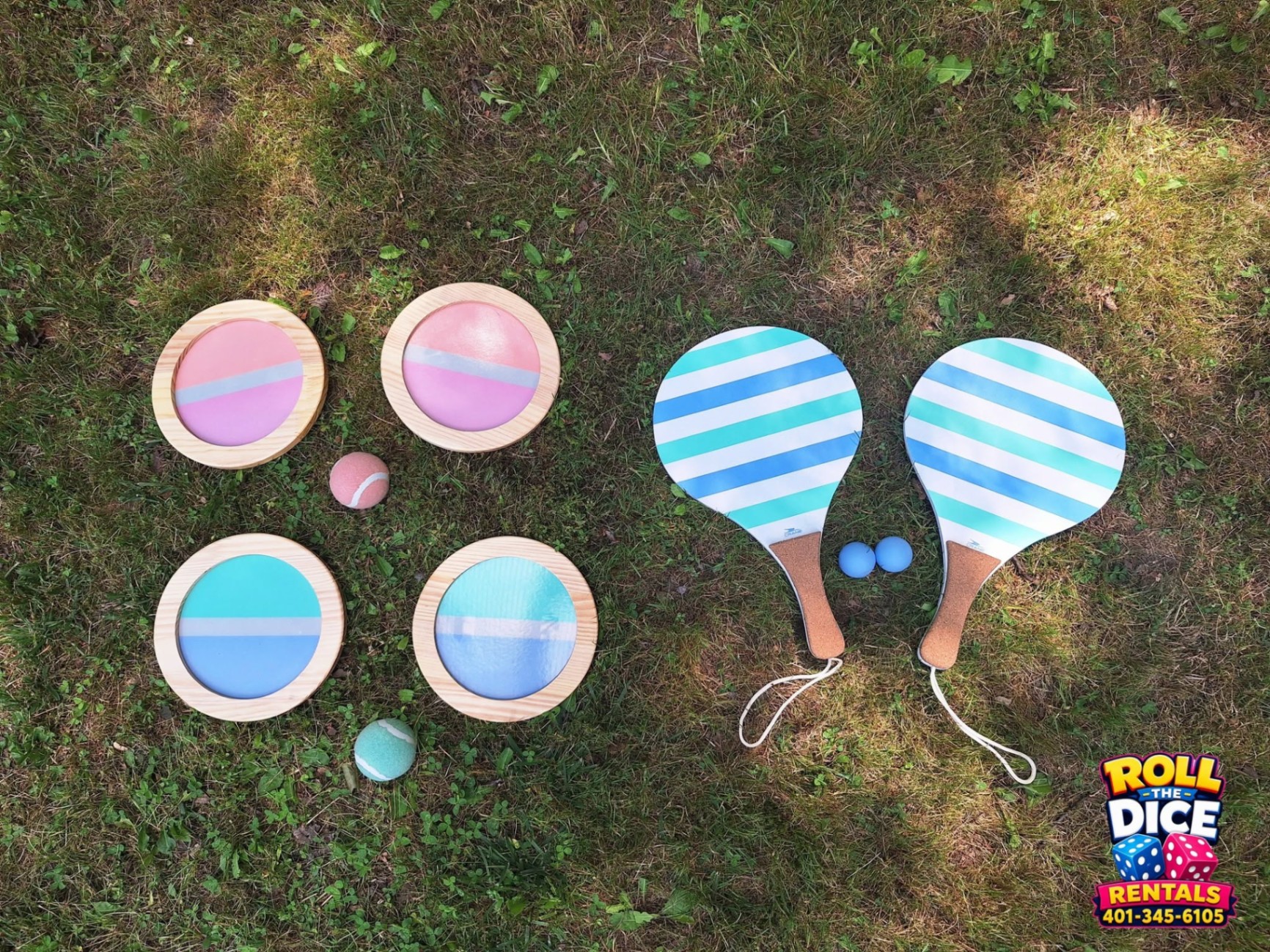 Wooden Paddle Ball / Catch Ball Combo